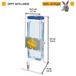 Dierenvoederbak Ferplast Sippy 4676 Roestvrij staal 600 ml Transparant Knaagdieren