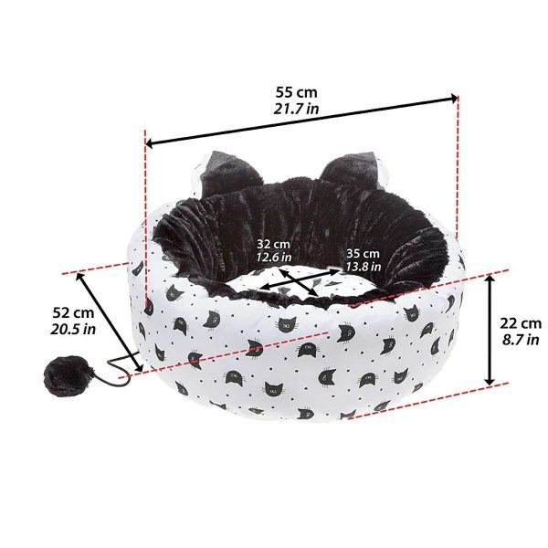 Kattenbed Ferplast Bedding Wit Zwart