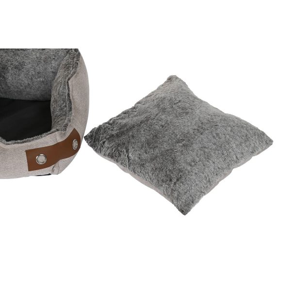 Hondenbed DKD Home Decor Bruin Beige Marineblauw 60 x 60 x 20 cm