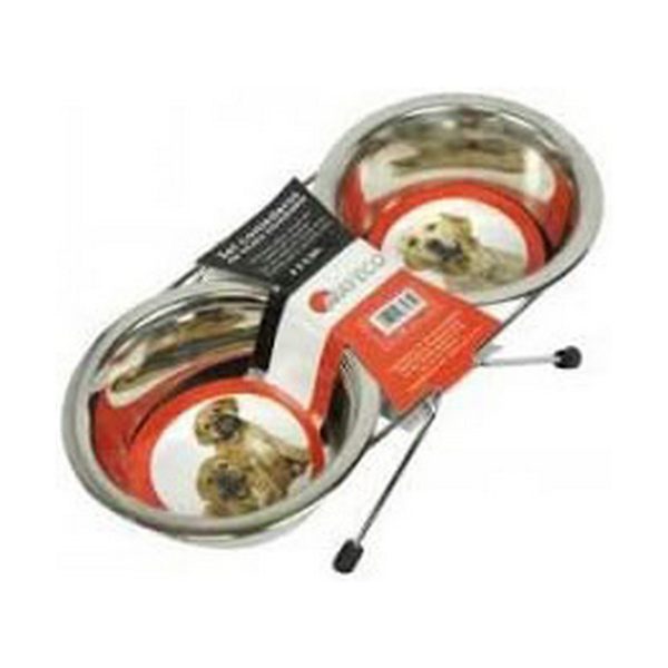 Voerbak voor honden Nayeco Roestvrij staal (2 x 750 ml)