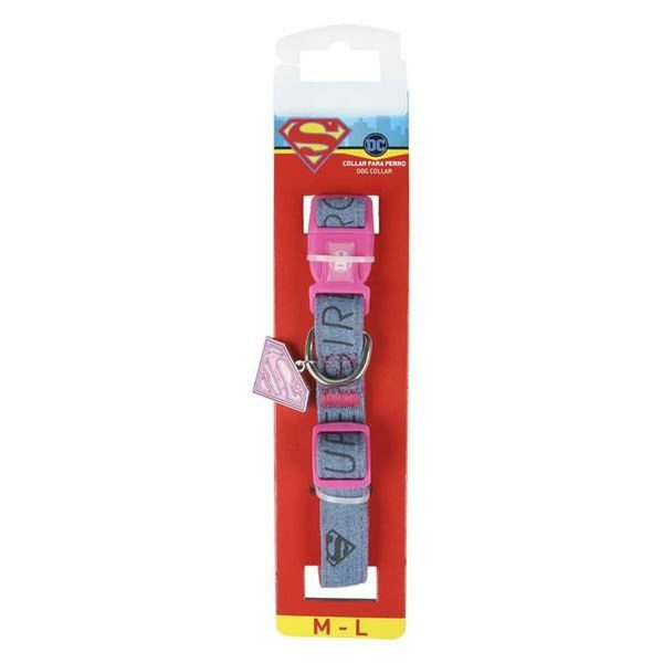 Hondenhalsband Superman Roze S/M