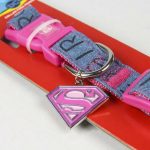 Hondenhalsband Superman Roze S/M