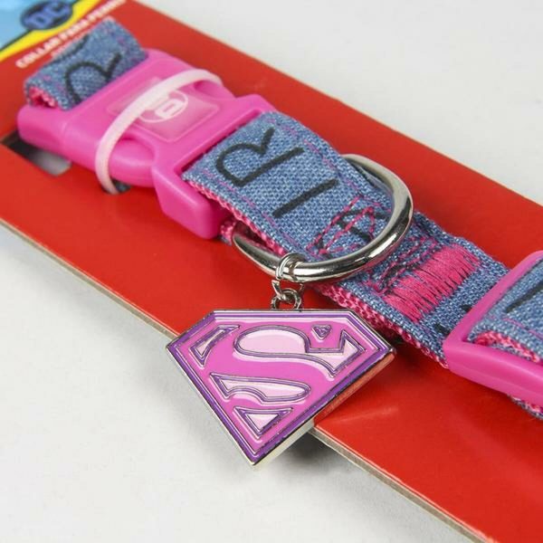Hondenhalsband Superman Roze S/M