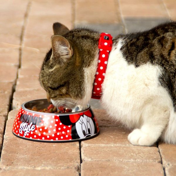 Voerbak voor honden Minnie Mouse Rood Melamine 180 ml Zwart Metaal