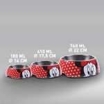 Voerbak voor honden Minnie Mouse Rood Melamine 180 ml Zwart Metaal
