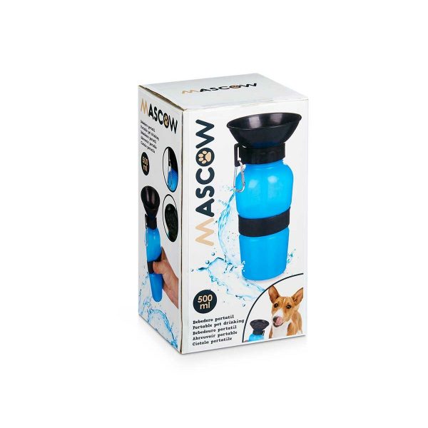 Waterdrinkfles voor Honden Blauw Zwart Metaal Plastic 500 ml
