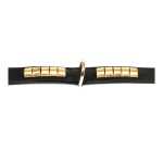 Hondenhalsband Gloria Duna Zwart Gouden (55 cm) (55 x 2.5 cm)