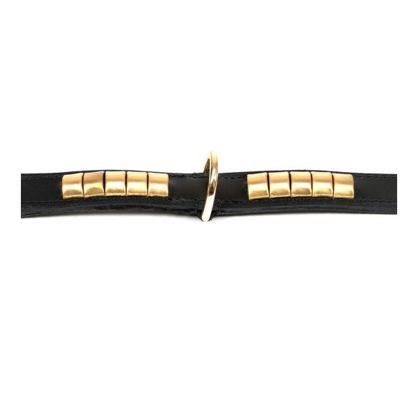 Hondenhalsband Gloria Duna Zwart Gouden (55 cm) (55 x 2.5 cm)