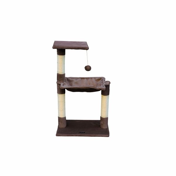 Krabpaal voor katten Gloria 36 x 50 x 83 cm Bruin Hout Staal Sisal