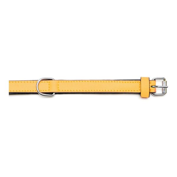 Hondenhalsband Gloria Gestoffeerd Geel (30 cm) (30 x 1,5 cm)