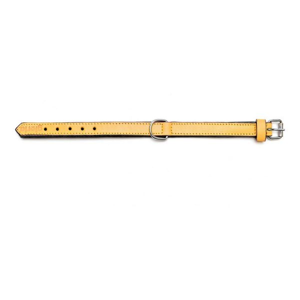 Hondenhalsband Gloria Gestoffeerd Geel (40 cm) (40 x 2 cm)