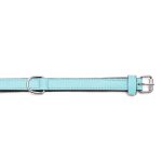Hondenhalsband Gloria 30 cm Gestoffeerd Leer Blauw