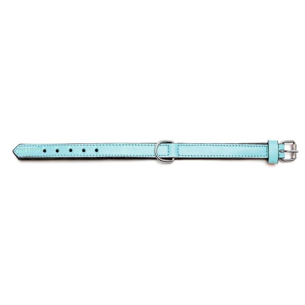 Hondenhalsband Gloria 30 cm Gestoffeerd Leer Blauw