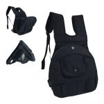 Huisdierenrugzak Gloria Kangaroo Zwart Uitbreidbaar 30 x 20 x 34 cm