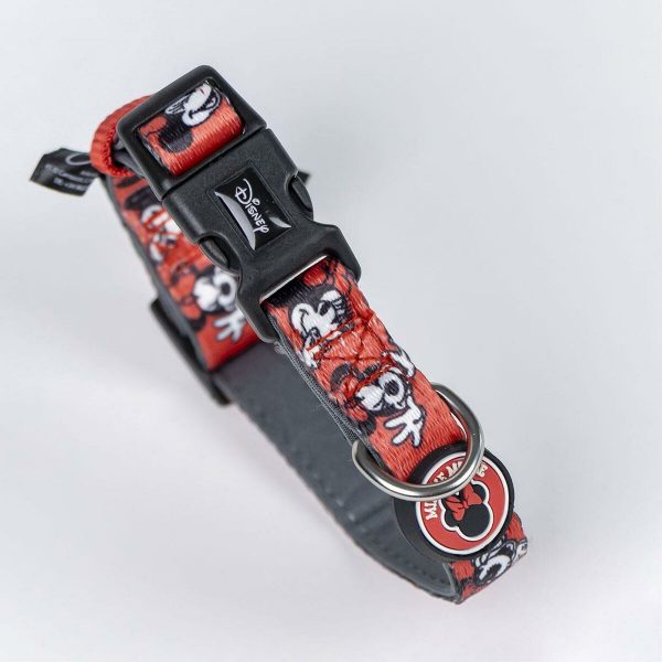 Hondenhalsband Minnie Mouse S/M Rood