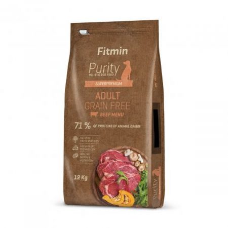 Voer Fitmin Purity GF Adult Beef 12 kg Volwassen Kalfsvlees 20-40 Kg
