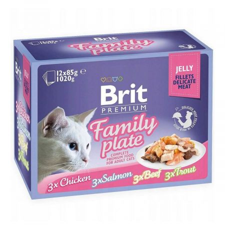 Kattenvoer Brit Premium Kip Zalm Kalfsvlees 12 x 85 g