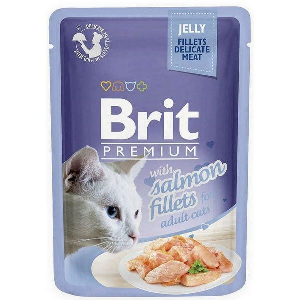 Kattenvoer Brit Premium Kip Zalm Kalfsvlees 12 x 85 g