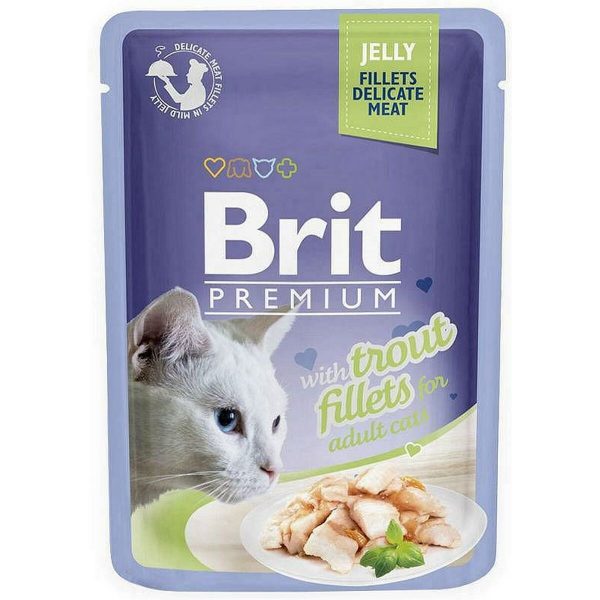 Kattenvoer Brit Premium Kip Zalm Kalfsvlees 12 x 85 g
