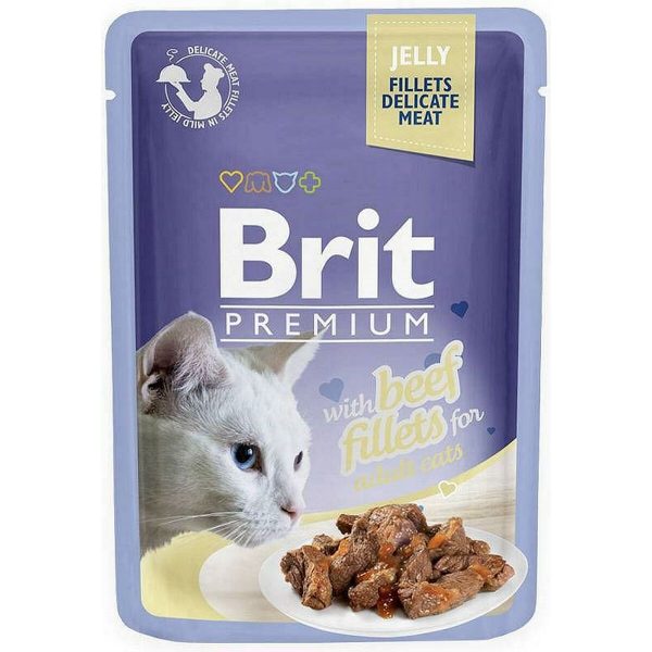 Kattenvoer Brit Premium Kip Zalm Kalfsvlees 12 x 85 g
