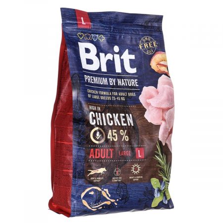 Voer Brit Premium Volwassen Kip 3 Kg