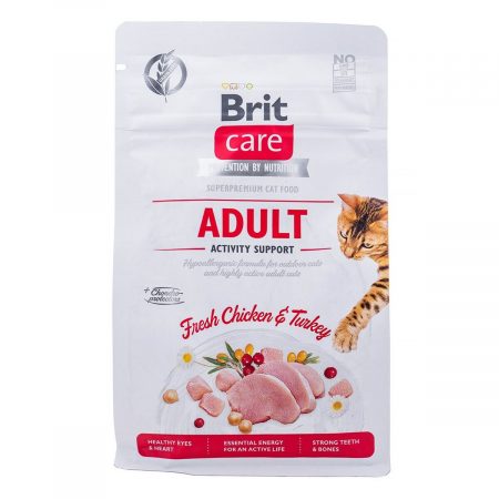 Kattenvoer Brit Care Grain Free Activity Support Adult Volwassen Kip Pauw 400 g