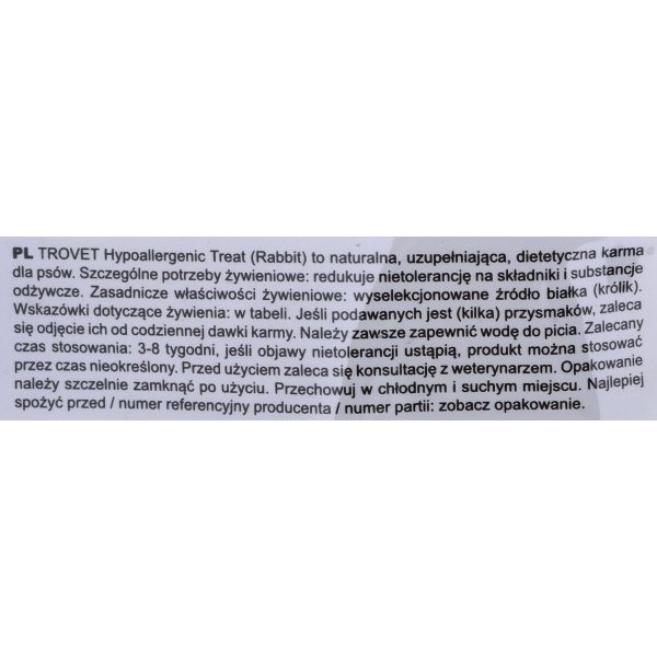 Voer Trovet Hypoallergenic Volwassen Konijnenvlees 250 g