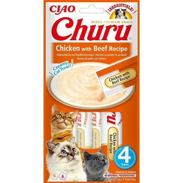 Snack for Cats Inaba Churu 4 x 14 g Kip Kalfsvlees