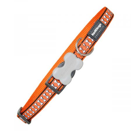 Hondenhalsband Red Dingo Bot Reflecterend Oranje (2,5 x 41-63 cm)