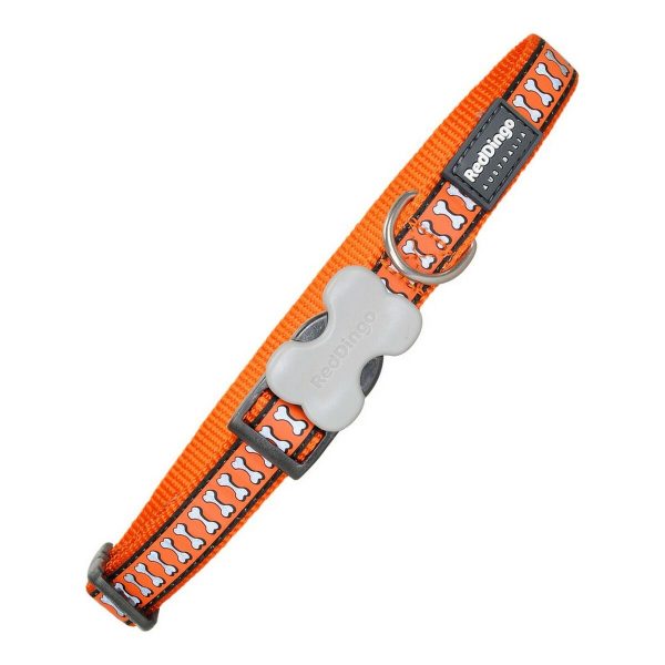 Hondenhalsband Red Dingo Bot Reflecterend Oranje (2,5 x 41-63 cm)
