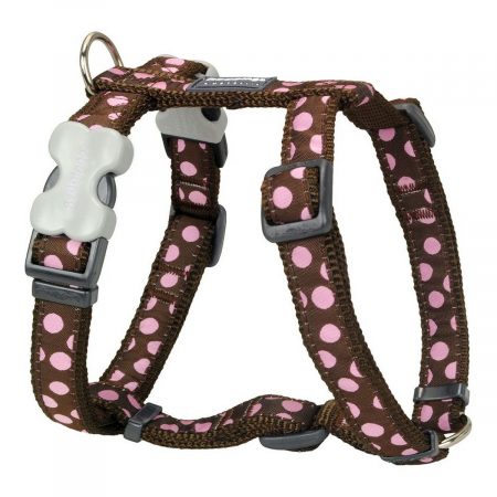 Hondentuigje Red Dingo Style Roze Bruin Schoonheidsvlekjes 30-48 cm