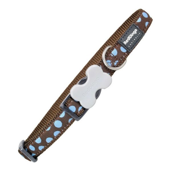 Hondenhalsband Red Dingo Blauw Bruin Schoonheidsvlekjes (1,5 x 24-36 cm)