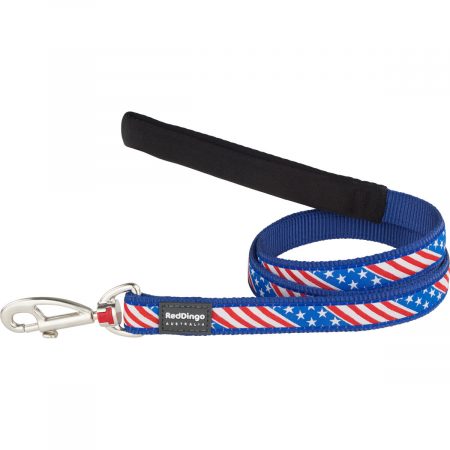 Hondenriem Red Dingo STYLE US FLAG 2 x 120 cm