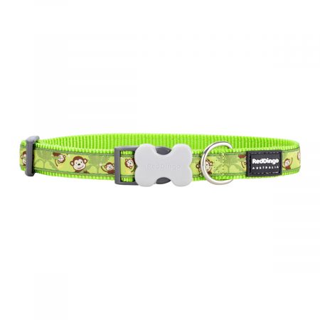 Hondenhalsband Red Dingo STYLE MONKEY LIME GREEN 31-47 cm