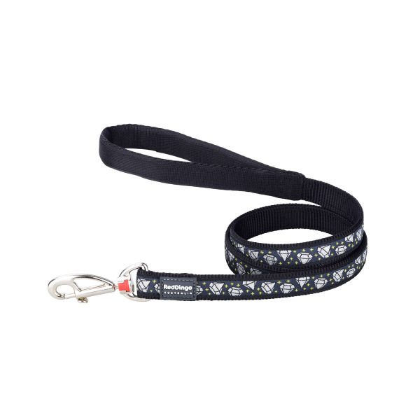 Hondenriem Red Dingo Diamond 1,2 m Zwart 1.2 x 120 cm