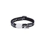 Kattenhalsband Red Dingo Diamond 20-32 cm Zwart