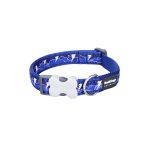 Hondenhalsband Red Dingo STYLE LIGHTNING Marineblauw 31-47 cm