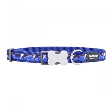 Hondenhalsband Red Dingo STYLE LIGHTNING Marineblauw 41-63 cm