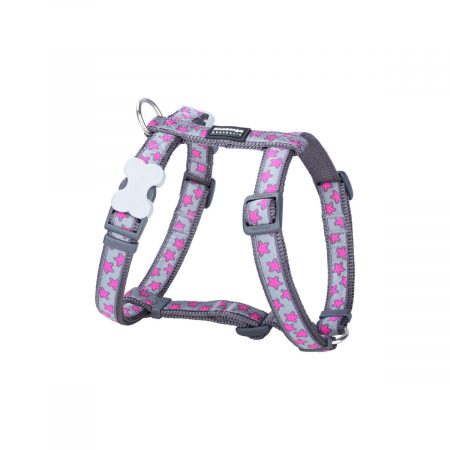 Hondentuigje Red Dingo STYLE HOT PINK ON COOL GREY 36-54 cm 30-48 cm