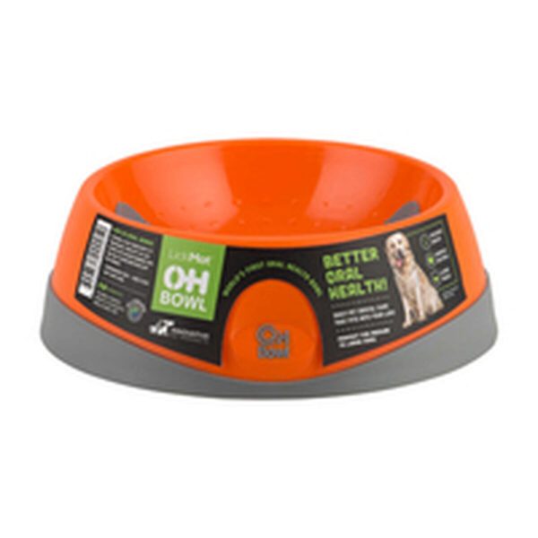 Voerbak voor honden Lickimat Oh Bowl Oranje
