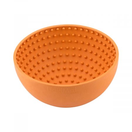 Voerbak voor honden Lickimat Wobble Oranje Orange Rubber