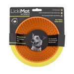 Voerbak voor honden Lickimat Wobble Oranje Orange Rubber