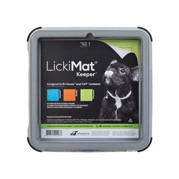 Voerbak voor honden Lickimat Indoor Keeper Grijs Polypropyleen