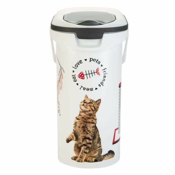 Jerrycan voor dierenvoer Curver Love Pets Kat Wit 4 Kg
