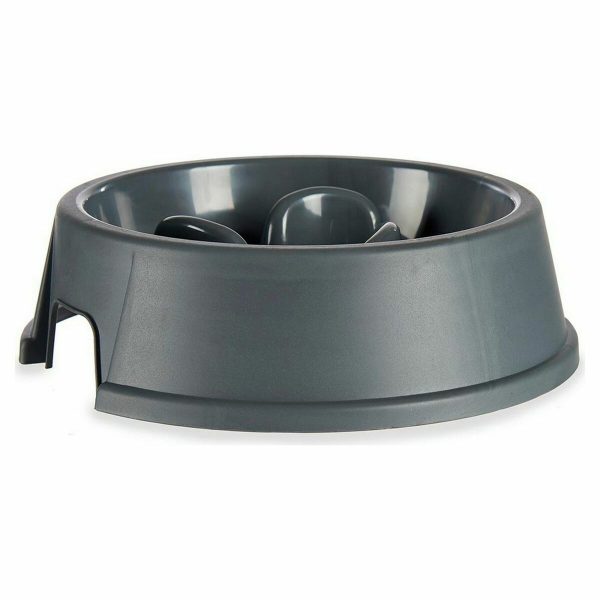Anti-schrok voerbak Antraciet Plastic (27 x 7,5 x 27 cm) (12 Stuks)