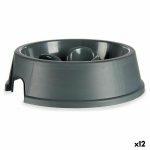 Anti-schrok voerbak Antraciet Plastic (27 x 7,5 x 27 cm) (12 Stuks)