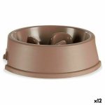 Anti-schrok voerbak Beige Plastic (27 x 7,5 x 27 cm) (12 Stuks)