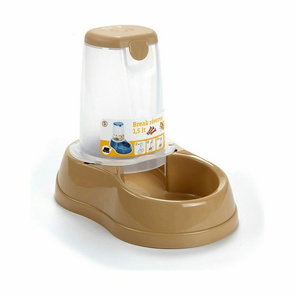 Voerbak voor honden Stefanplast Beige Plastic 1,5 L 18,5 x 22,5 x 29 cm (8 Stuks)