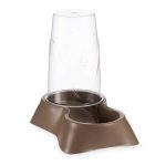 Dierenvoederbak Dispenser Bruin Polypropyleen 3,5 L 21,5 x 32,5 x 32,5 cm (4 Stuks)