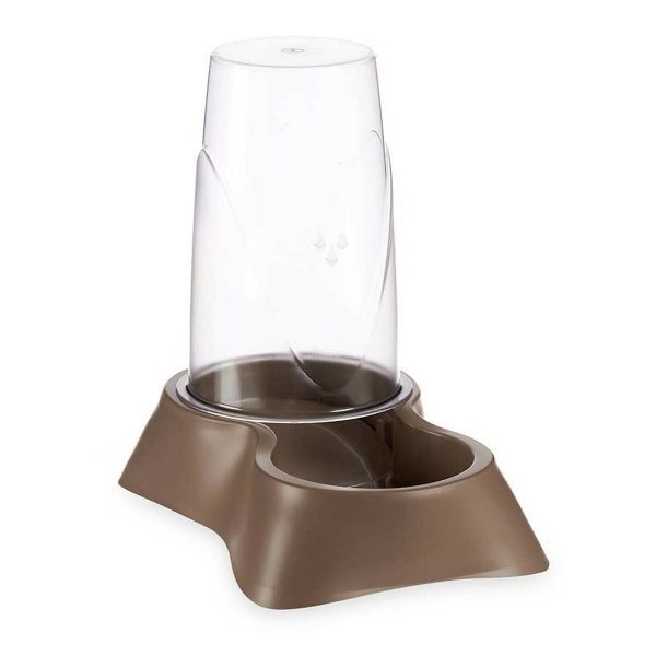 Dierenvoederbak Dispenser Bruin Polypropyleen 3,5 L 21,5 x 32,5 x 32,5 cm (4 Stuks)